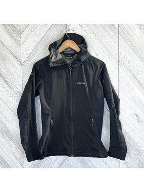 Marmot Windstopper Jacket Womens Size Medium Black Outdoor Hiking Gorpcore